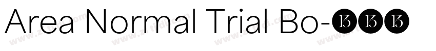 Area Normal Trial Bo字体转换